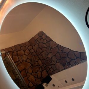 flat mirror with LED light